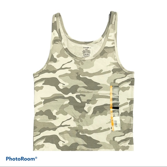 NWT ⭐️ 2 Camo Tank Tops White/Grey Green/Black M - Picture 4 of 4
